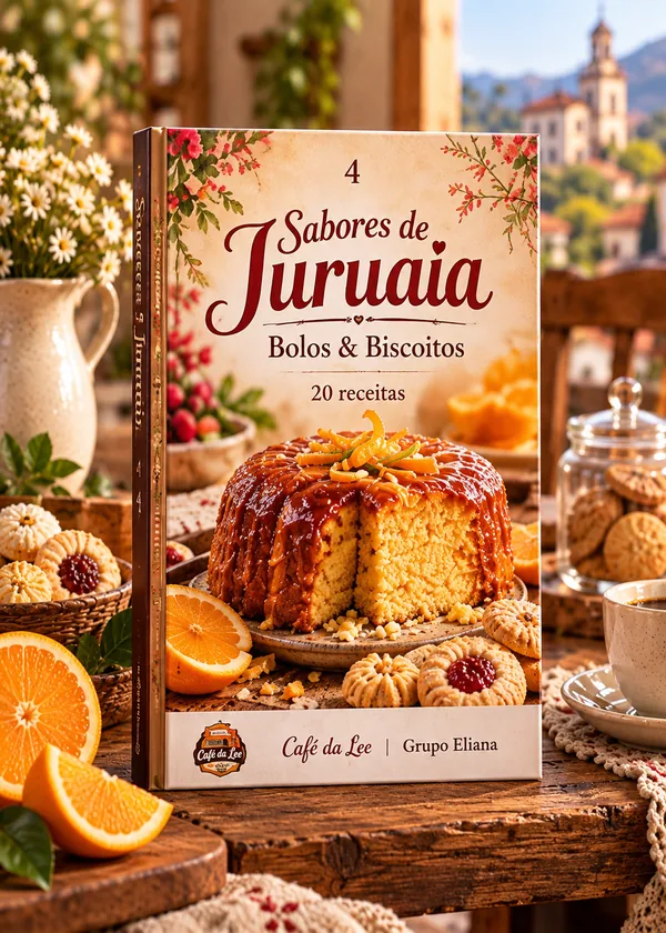 Capa do livro Sabores de Juruaia, volume 4: Bolos & Biscoitos