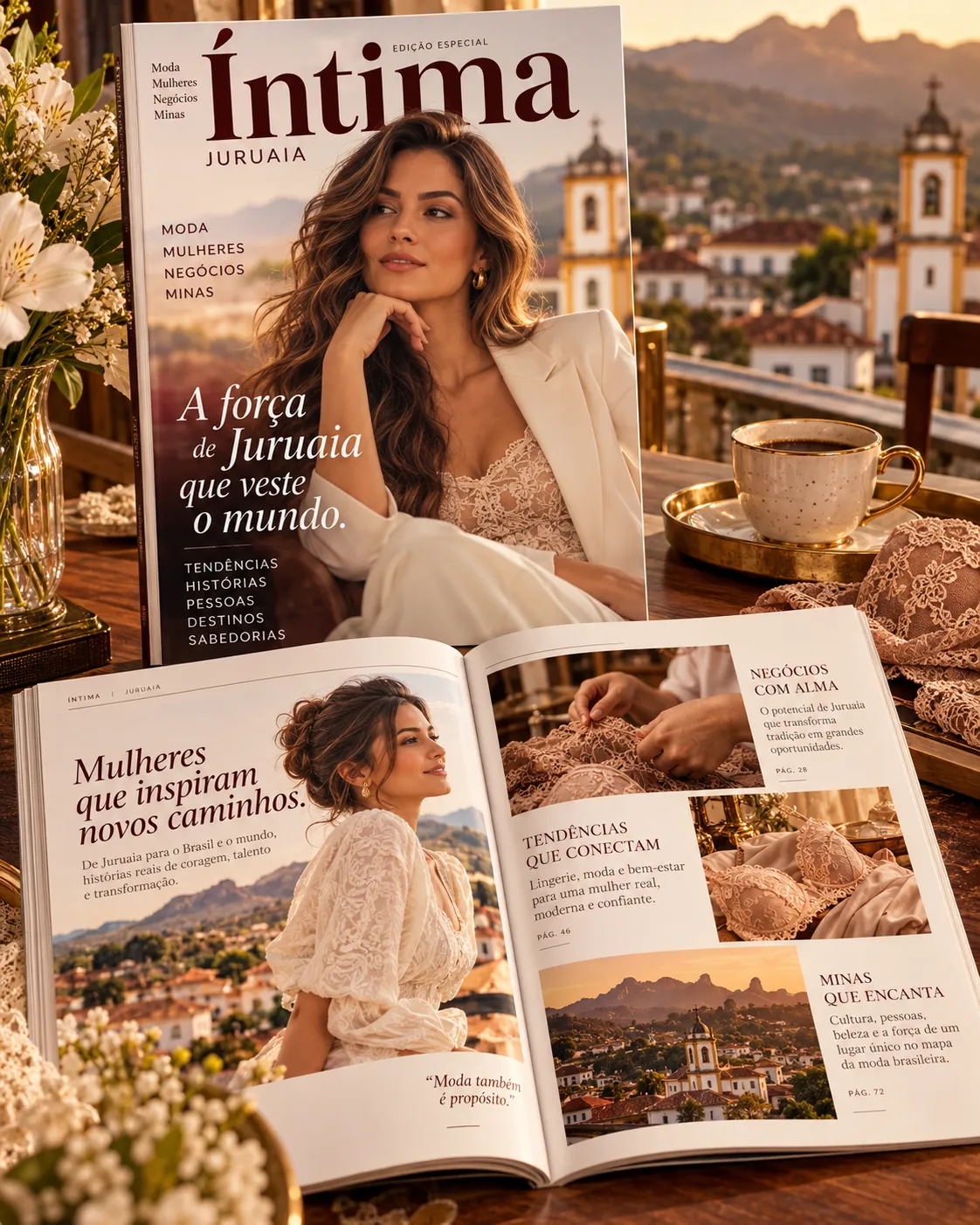 Revista Íntima aberta na matéria Mulheres que inspiram novos caminhos