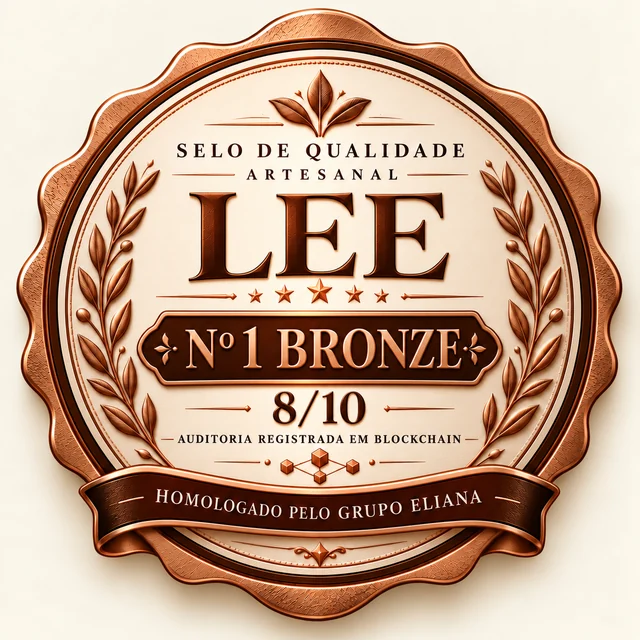 Selo de Qualidade Artesanal LEE Nº1 Bronze, nota 8/10